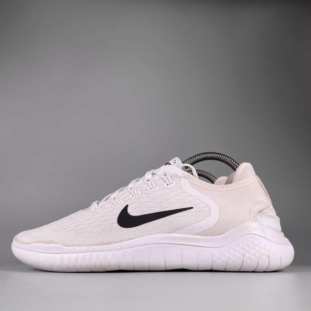 Nike Free RN 2018 Women's Size 9 White Black Athletic Running Shoes Sneakers GUC